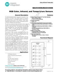 MAX44008EDT+T Datasheet Cover