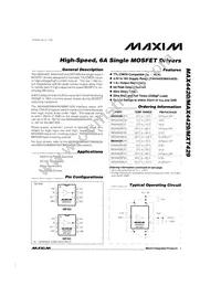 MAX4420CSA+TG11 Datasheet Cover