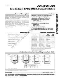 MAX4502CUK+T Datasheet Cover