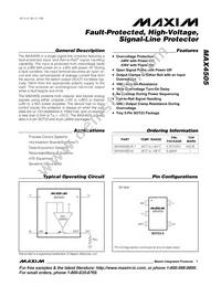 MAX4505EUK Datasheet Cover