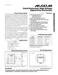 MAX4506ESA+T Datasheet Cover