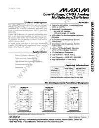 MAX4581AUE/GG8 Datasheet Cover