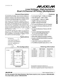 MAX4589EWP Datasheet Cover