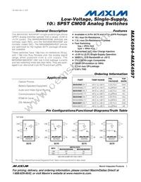 MAX4596EXK+T Datasheet Cover