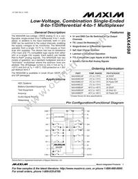 MAX4598EAP+T Datasheet Cover