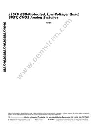 MAX4620ESD+T Datasheet Page 16