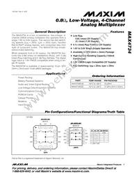 MAX4734EGC+TG50 Datasheet Cover