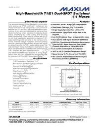 MAX4818ETE+T Datasheet Cover