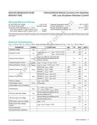 MAX4915AEUK/V+T Datasheet Page 2