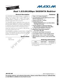 MAX4952BCTP+T Datasheet Cover