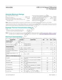 MAX4999ETJ+T Datasheet Page 2