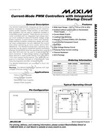 MAX5019CSA+TG002 Datasheet Cover