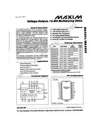MAX502BCWG+T Datasheet Cover