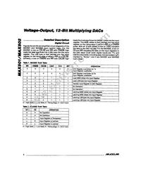 MAX502BCWG+T Datasheet Page 8