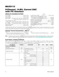 MAX5112GWX+TG074 Datasheet Page 2