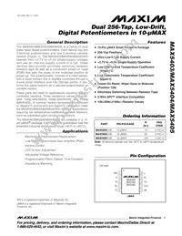 MAX5403EUB+TG075 Datasheet Cover