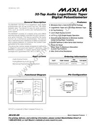 MAX5407EKA+T Datasheet Cover