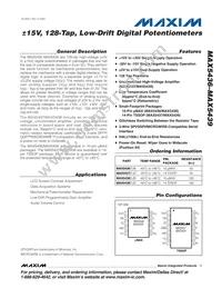 MAX5439EUD+T Datasheet Cover