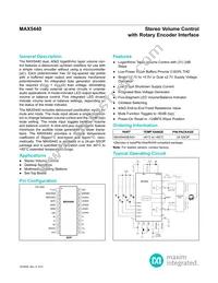 MAX5440EAG+T Datasheet Cover