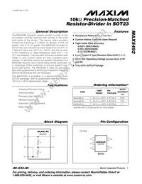 MAX5492RA01100+T Datasheet Cover
