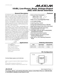 MAX5741EUB+T Datasheet Cover