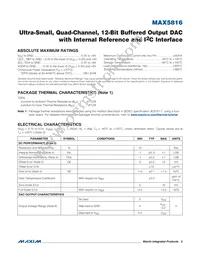 MAX5816ATB+T Datasheet Page 2