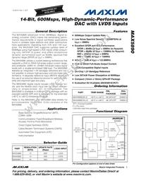 MAX5890EGK+TD Datasheet Cover