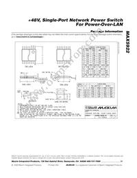 MAX5922BEUI+T Datasheet Page 21