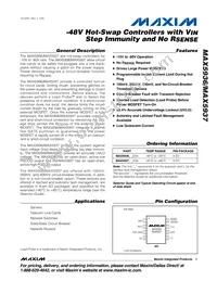 MAX5937LCESA+T Datasheet Cover