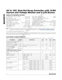 MAX5970ETX+T Datasheet Page 2