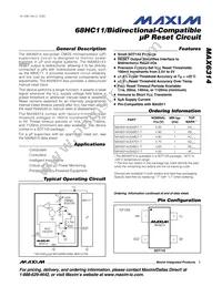 MAX6314US44D2+T Datasheet Cover
