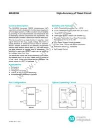 MAX6394US480D1+ Datasheet Cover