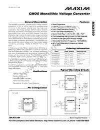 MAX660CSA+TGA5 Datasheet Cover