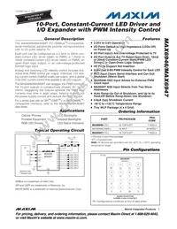 MAX6946ATE+ Datasheet Cover