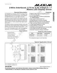 MAX6953EAX+T Datasheet Cover