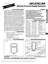 MAX714CPE Datasheet Cover
