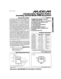 MAX735CSA+TGA5 Datasheet Cover