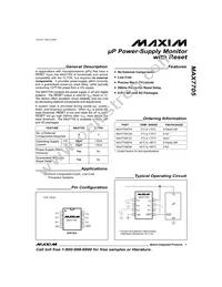 MAX7705CSA+TG002 Datasheet Cover