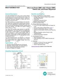 MAX77640AEWV+T Datasheet Cover