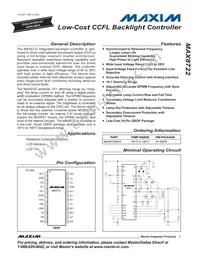 MAX8722EEG+T Datasheet Cover