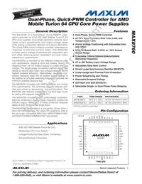 MAX8760ETL+T Datasheet Cover