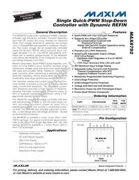 MAX8792ETD+T Datasheet Cover