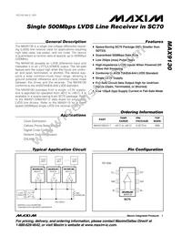MAX9130EXT/GG8 Datasheet Cover