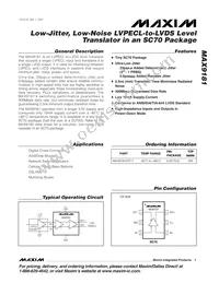 MAX9181EXT-T Datasheet Cover