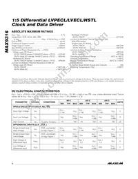 MAX9316EWP+T Datasheet Page 2