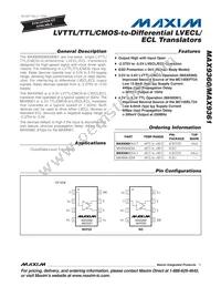 MAX9360EKA/GG8 Datasheet Cover