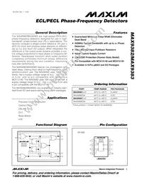 MAX9382ESA+ Datasheet Cover