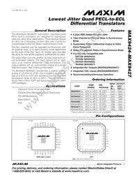 MAX9425EHJ+ Datasheet Cover