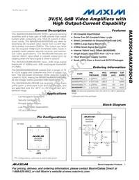 MAX9504BEUT+ Datasheet Cover