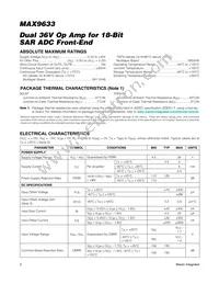 MAX9633ATA+ Datasheet Page 2